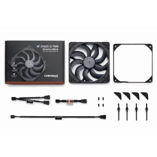 Noctua NF-A14x25 G2 PWM Chromax Black 140mm Cabinet Fan